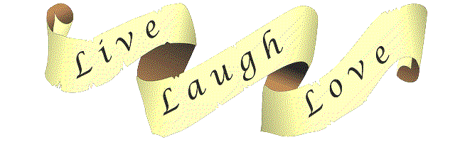 A stock art parchment reading 'Live, laugh, love'.